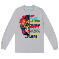 Moon Dust sugar skull women hispanic heritage month Long Sleeve Tee - BundleAndBundleShop