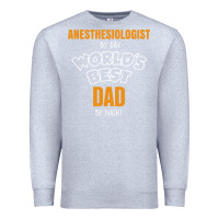 Heather Grey anesthesiologist by day worlds best dad by night fathers day Premium Sweatshirt - linhVisuals