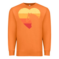 Carrot Vintage Heart Horse Equestrian | Horse lover Premium Sweatshirt - linhVisuals