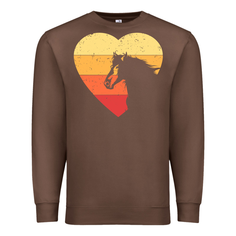 Vintage Heart Horse Equestrian | Horse Lover Premium Sweatshirt by linhVisuals | Teevron