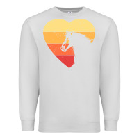 Dove Grey Vintage Heart Horse Equestrian | Horse lover Premium Sweatshirt - linhVisuals