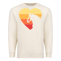 Sandshell Vintage Heart Horse Equestrian | Horse lover Premium Sweatshirt - linhVisuals