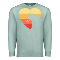 Seafoam Vintage Heart Horse Equestrian | Horse lover Premium Sweatshirt - linhVisuals