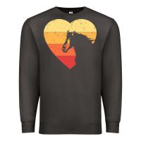Smoke Vintage Heart Horse Equestrian | Horse lover Premium Sweatshirt - linhVisuals