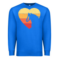 True Royal Vintage Heart Horse Equestrian | Horse lover Premium Sweatshirt - linhVisuals