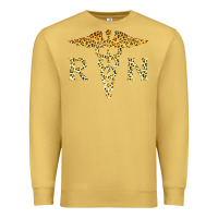 Antique Gold rn registered nurse leopard lovely nursing student t shirt Premium Sweatshirt - linhVisuals