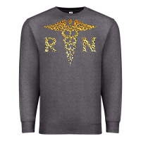 Charcoal Heather rn registered nurse leopard lovely nursing student t shirt Premium Sweatshirt - linhVisuals