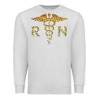 Dove Grey rn registered nurse leopard lovely nursing student t shirt Premium Sweatshirt - linhVisuals