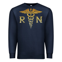 Navy rn registered nurse leopard lovely nursing student t shirt Premium Sweatshirt - linhVisuals