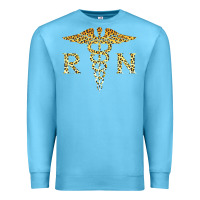 Ocean Blue rn registered nurse leopard lovely nursing student t shirt Premium Sweatshirt - linhVisuals