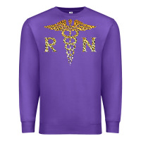 Purple rn registered nurse leopard lovely nursing student t shirt Premium Sweatshirt - linhVisuals