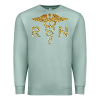 Seafoam rn registered nurse leopard lovely nursing student t shirt Premium Sweatshirt - linhVisuals
