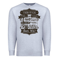 Heather Grey labyrinth words Premium Sweatshirt - linhVisuals