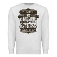 Oatmeal Heather labyrinth words Premium Sweatshirt - linhVisuals