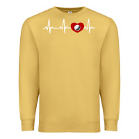 Antique Gold my heart beats for golf Premium Sweatshirt - linhVisuals