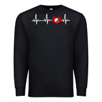 Black my heart beats for golf Premium Sweatshirt - linhVisuals