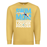 Antique Gold womens swimmer swim mom louder prouder sports mother t shirt t shirt Premium Sweatshirt - linhVisuals