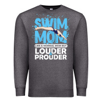 Charcoal Heather womens swimmer swim mom louder prouder sports mother t shirt t shirt Premium Sweatshirt - linhVisuals