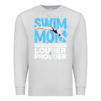 Dove Grey womens swimmer swim mom louder prouder sports mother t shirt t shirt Premium Sweatshirt - linhVisuals