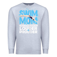 Heather Grey womens swimmer swim mom louder prouder sports mother t shirt t shirt Premium Sweatshirt - linhVisuals