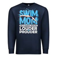 Navy womens swimmer swim mom louder prouder sports mother t shirt t shirt Premium Sweatshirt - linhVisuals