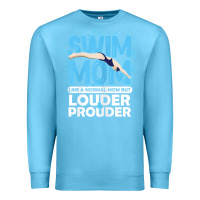 Ocean Blue womens swimmer swim mom louder prouder sports mother t shirt t shirt Premium Sweatshirt - linhVisuals