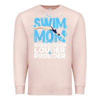 Pale Pink womens swimmer swim mom louder prouder sports mother t shirt t shirt Premium Sweatshirt - linhVisuals