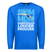 True Royal womens swimmer swim mom louder prouder sports mother t shirt t shirt Premium Sweatshirt - linhVisuals