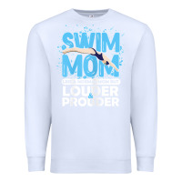 White womens swimmer swim mom louder prouder sports mother t shirt t shirt Premium Sweatshirt - linhVisuals