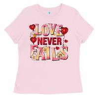 Bubblegum Pink Love never fails Ladies Tee - FaDigitalArtStudio