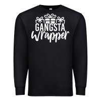 Black gangsta wrapper Premium Sweatshirt - linhVisuals