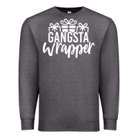 Charcoal Heather gangsta wrapper Premium Sweatshirt - linhVisuals