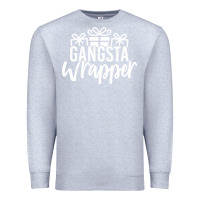 Heather Grey gangsta wrapper Premium Sweatshirt - linhVisuals