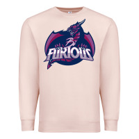 Pale Pink bi furious   bisexual Premium Sweatshirt - linhVisuals