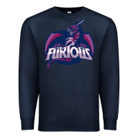Navy bi furious   bisexual Premium Sweatshirt - linhVisuals
