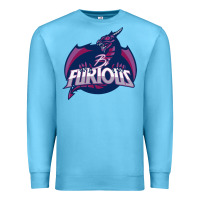 Ocean Blue bi furious   bisexual Premium Sweatshirt - linhVisuals