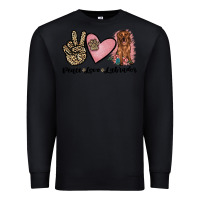 Black peace love labrador Premium Sweatshirt - JahusDesignShop