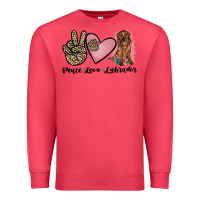 Peace Love Labrador Premium Sweatshirt | Teevron