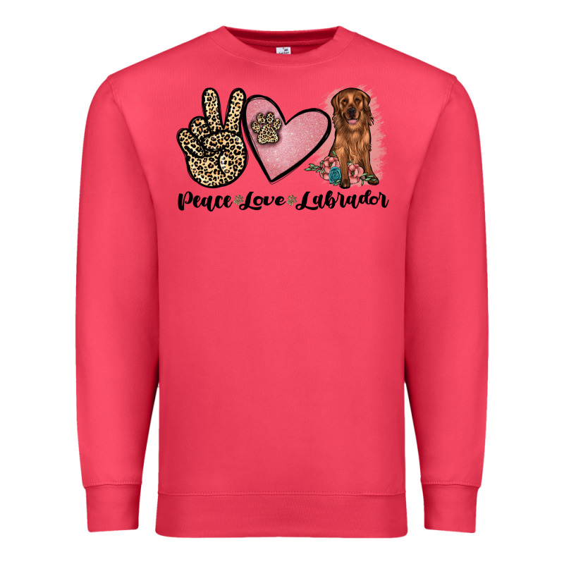 Peace Love Labrador Premium Sweatshirt by JahusDesignShop | Teevron