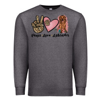 Charcoal Heather peace love labrador Premium Sweatshirt - JahusDesignShop