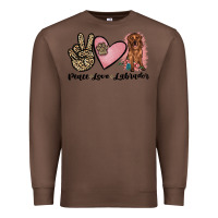 Chestnut peace love labrador Premium Sweatshirt - JahusDesignShop