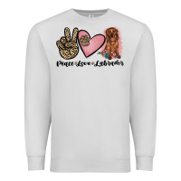 Dove Grey peace love labrador Premium Sweatshirt - JahusDesignShop