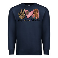 Navy peace love labrador Premium Sweatshirt - JahusDesignShop