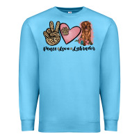 Ocean Blue peace love labrador Premium Sweatshirt - JahusDesignShop