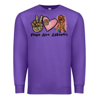 Purple peace love labrador Premium Sweatshirt - JahusDesignShop
