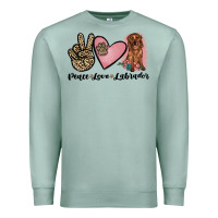 Seafoam peace love labrador Premium Sweatshirt - JahusDesignShop