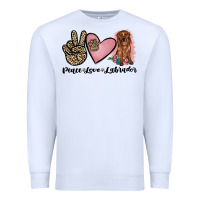 White peace love labrador Premium Sweatshirt - JahusDesignShop