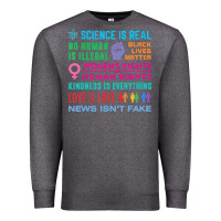 Charcoal Heather science is real , black lives matter , love is love , equality , kindn Premium Sweatshirt - linhVisuals