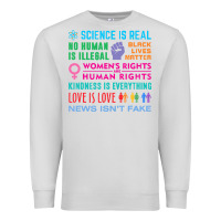 Dove Grey science is real , black lives matter , love is love , equality , kindn Premium Sweatshirt - linhVisuals