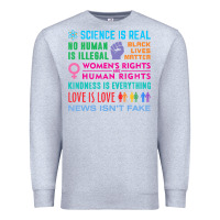 Heather Grey science is real , black lives matter , love is love , equality , kindn Premium Sweatshirt - linhVisuals
